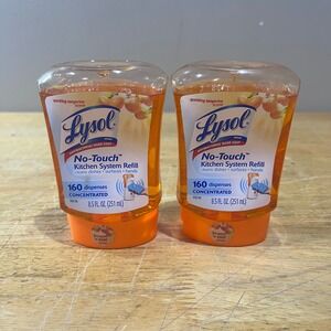2pk Lysol No-Touch Kitchen System Refill Sparkling Tangerine Soap 8.5oz 0362186